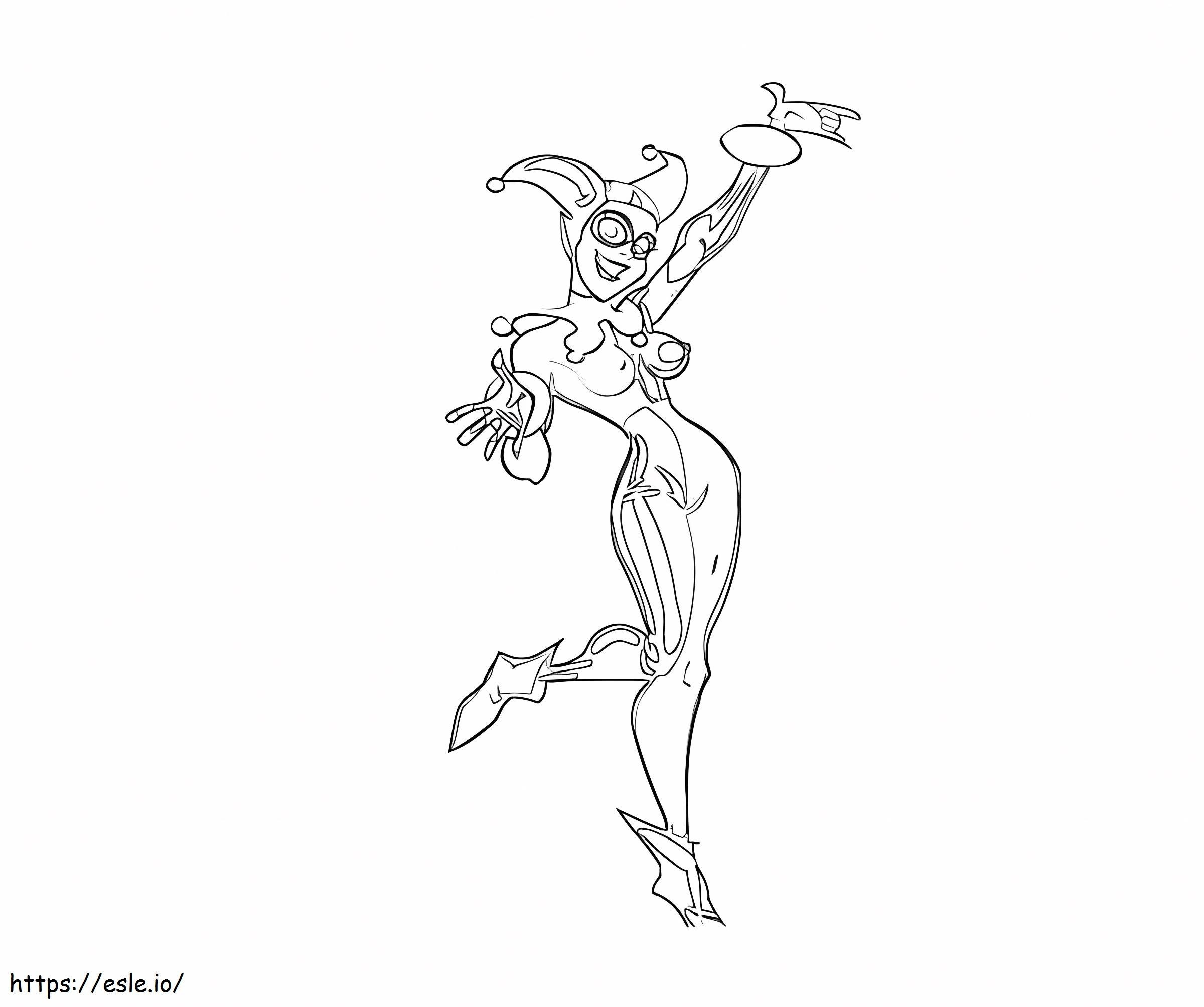 Harley Quinn Basica coloring page