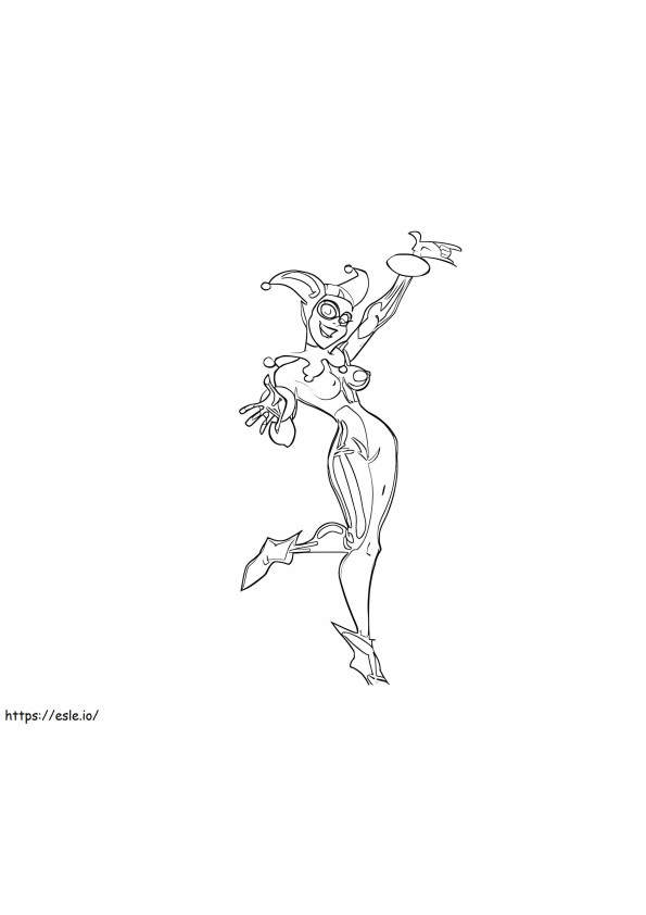Harley Quinn Basica coloring page