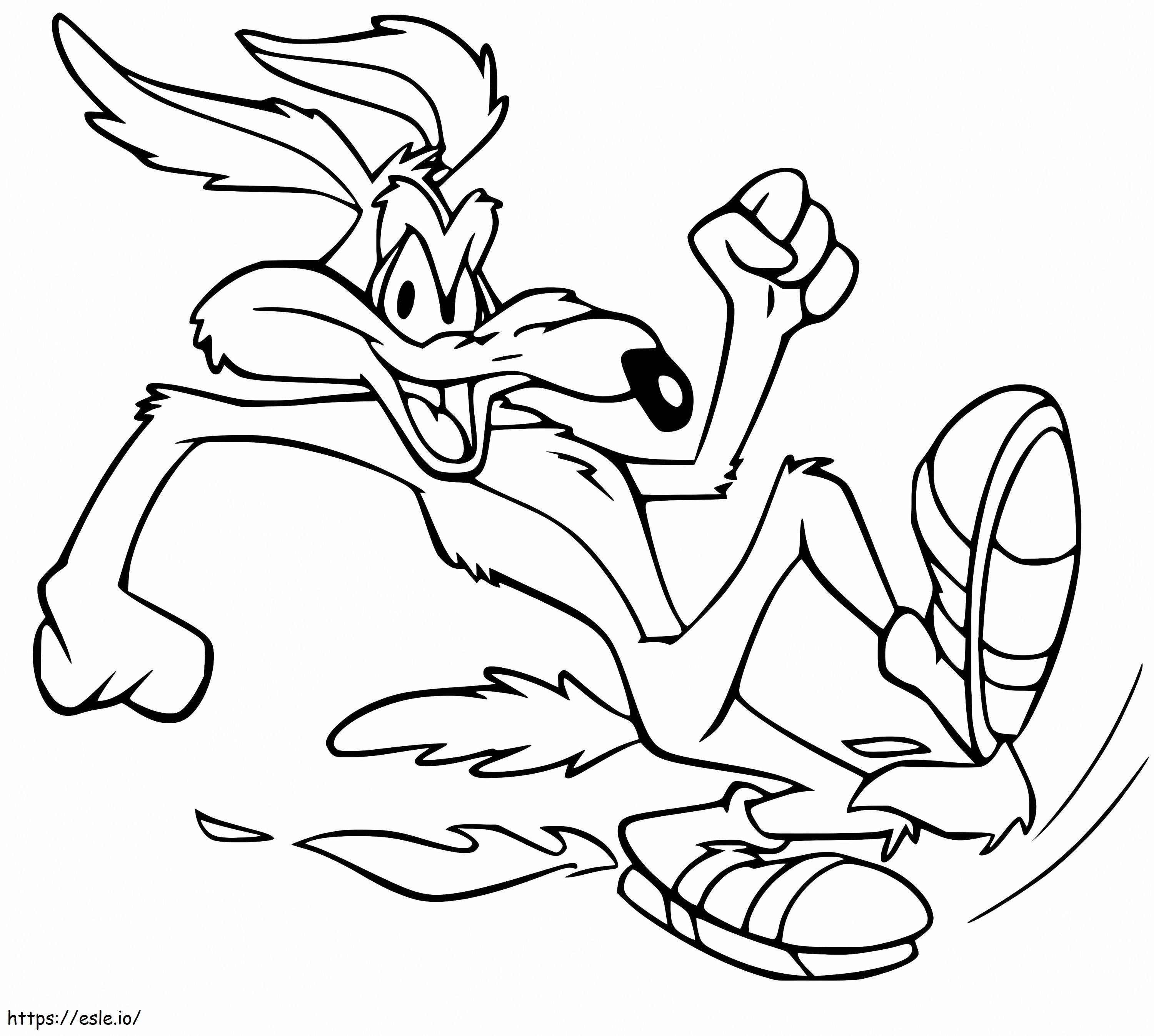 Wile E Coyote Is Running coloring page