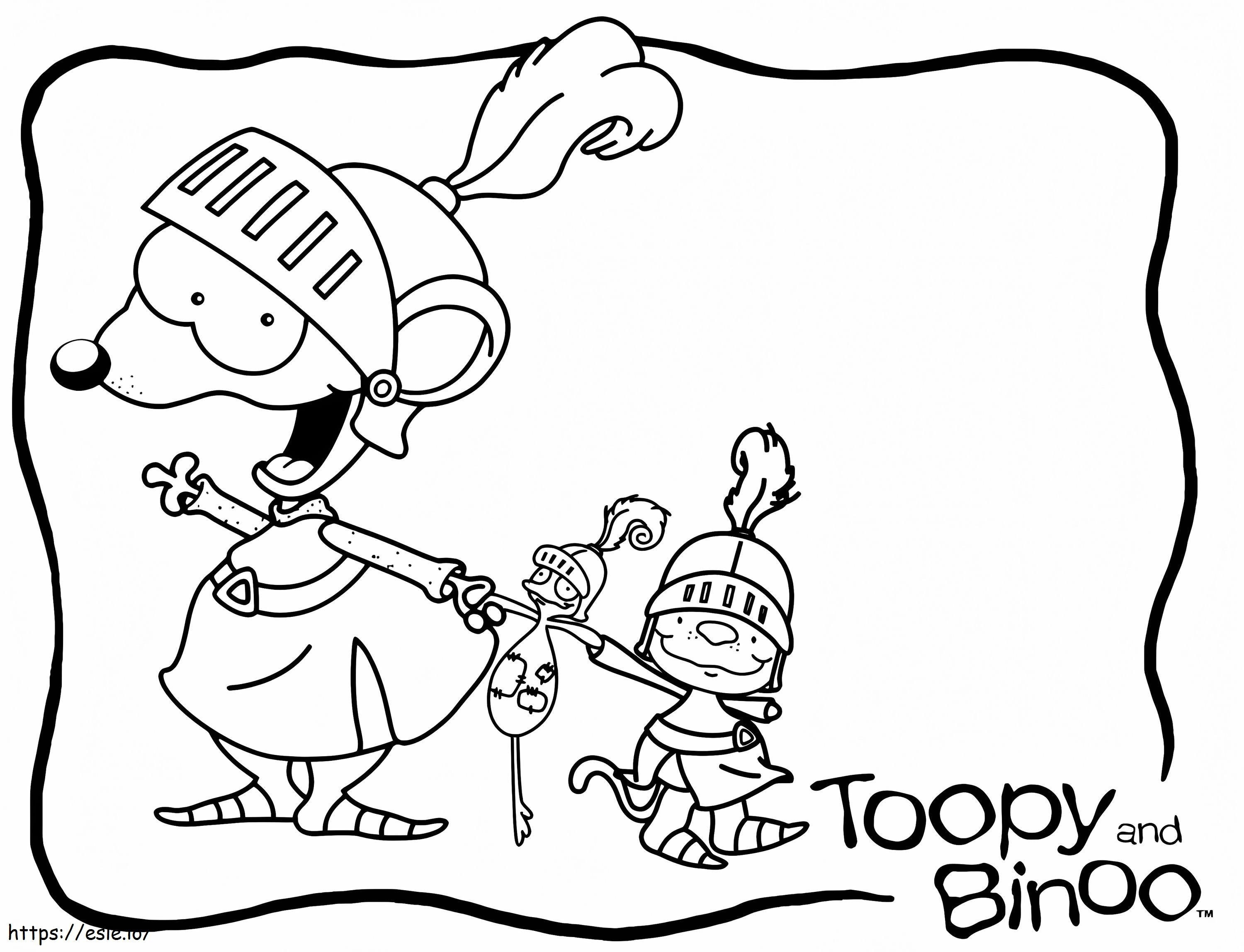 Toopy și Binoo Knight de colorat