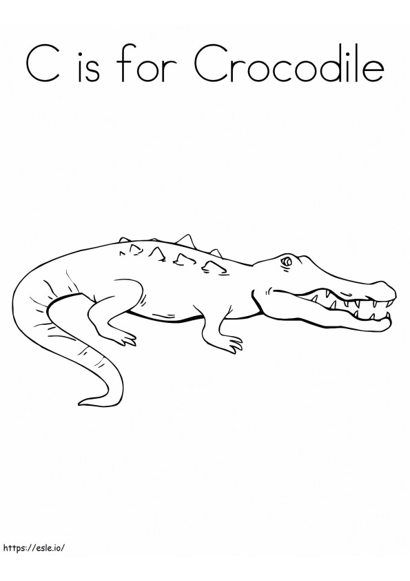 C Is For Crocodile coloring page