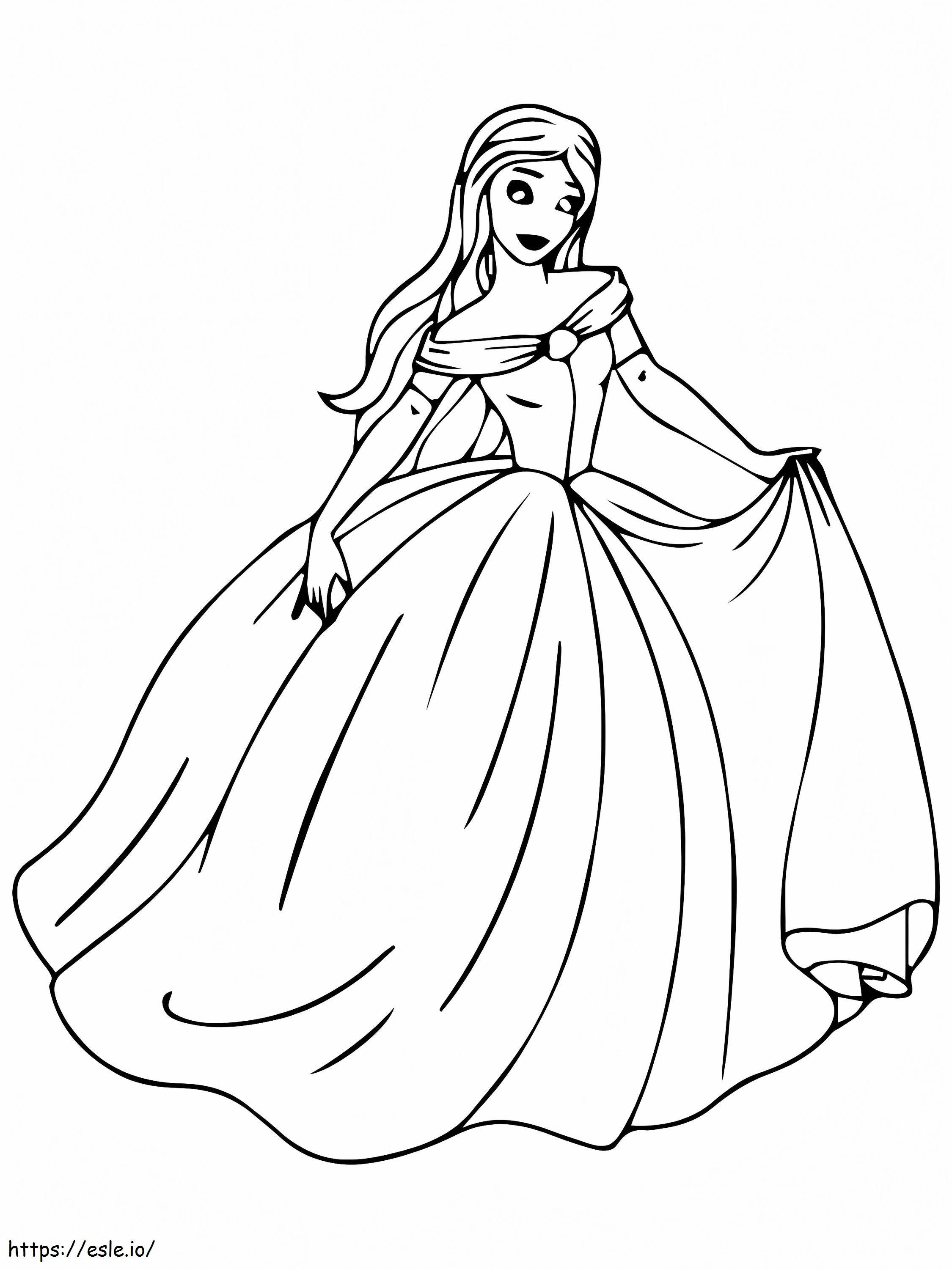 Elegant Princess And The Pea coloring page