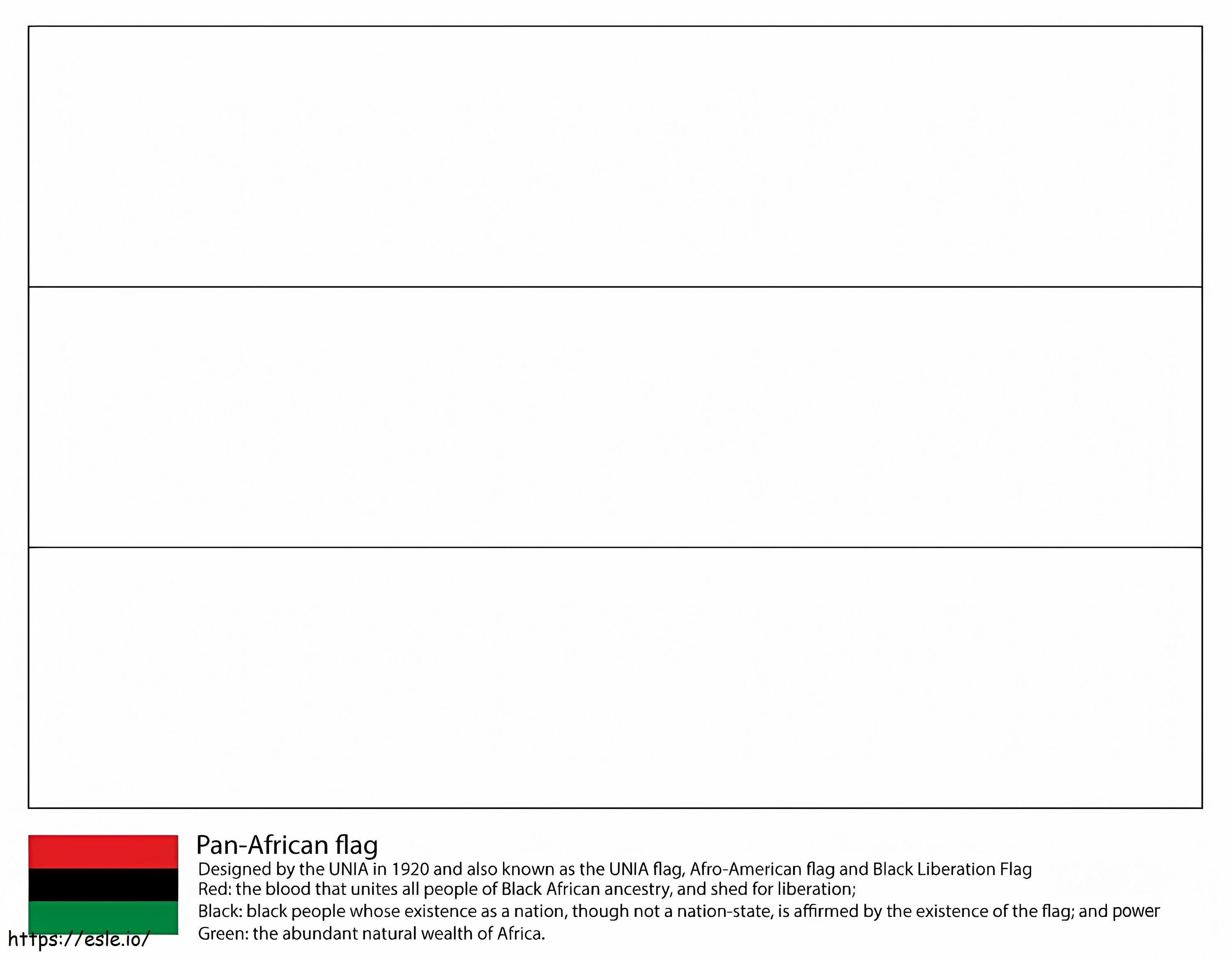  Flaga Panafrykański kolorowanka