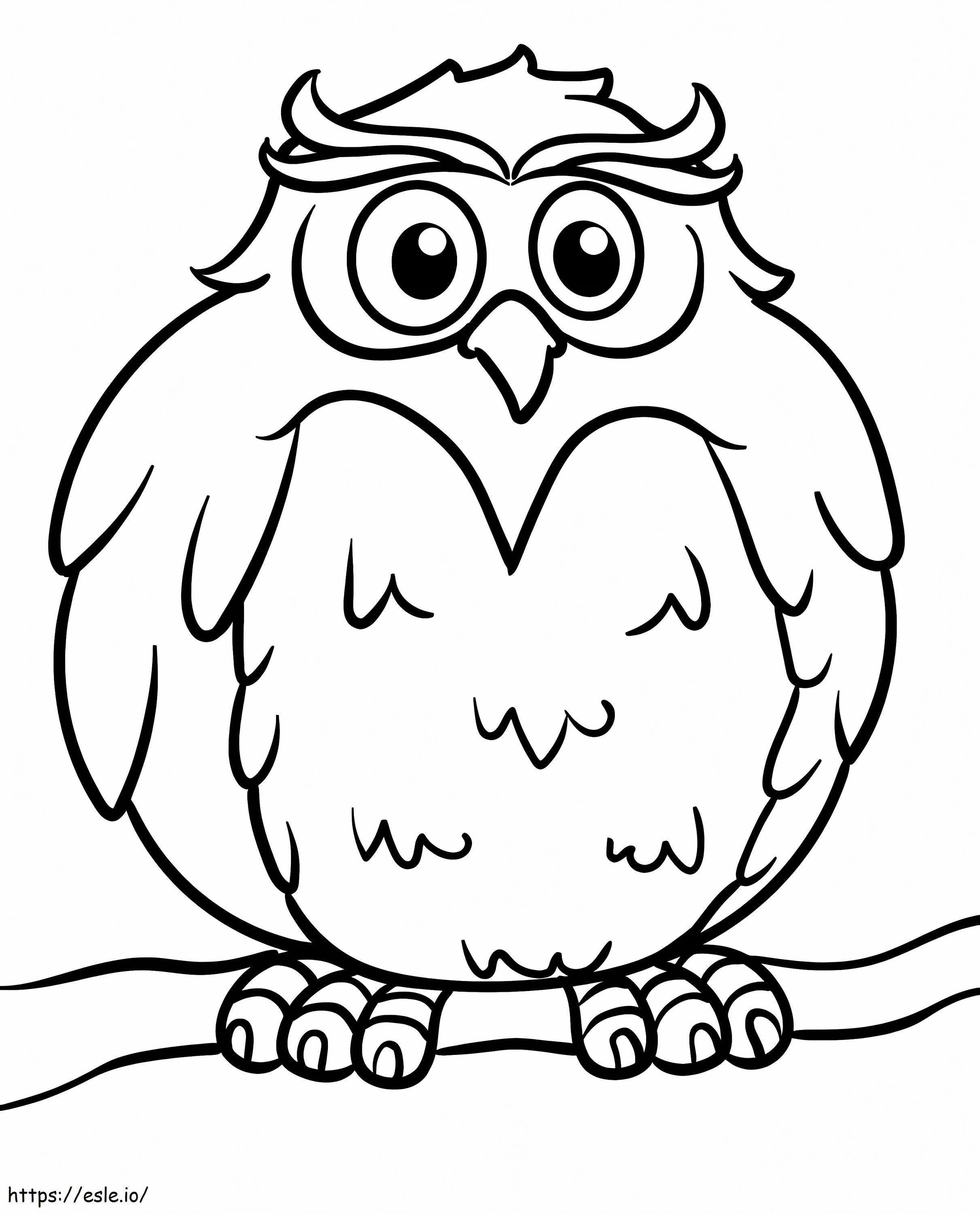 Fat Owl coloring page
