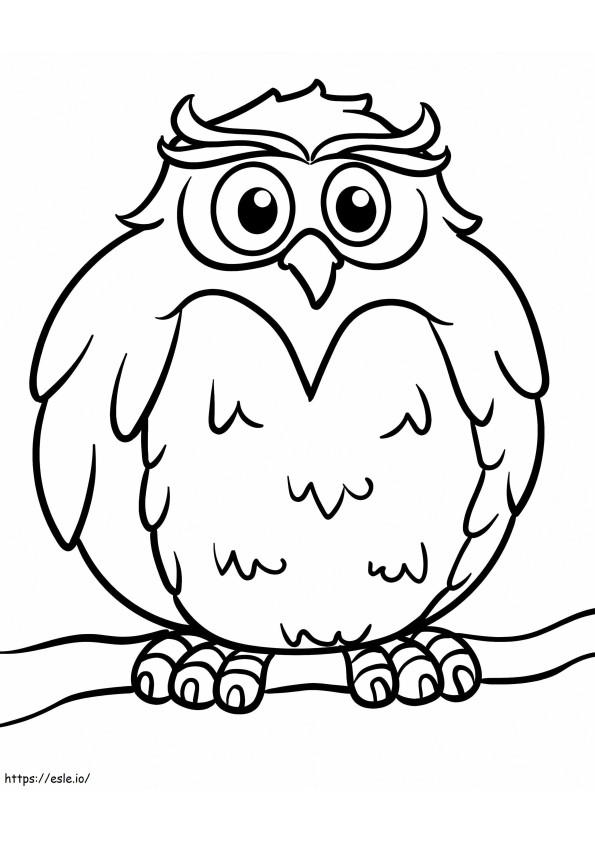 Fat Owl coloring page