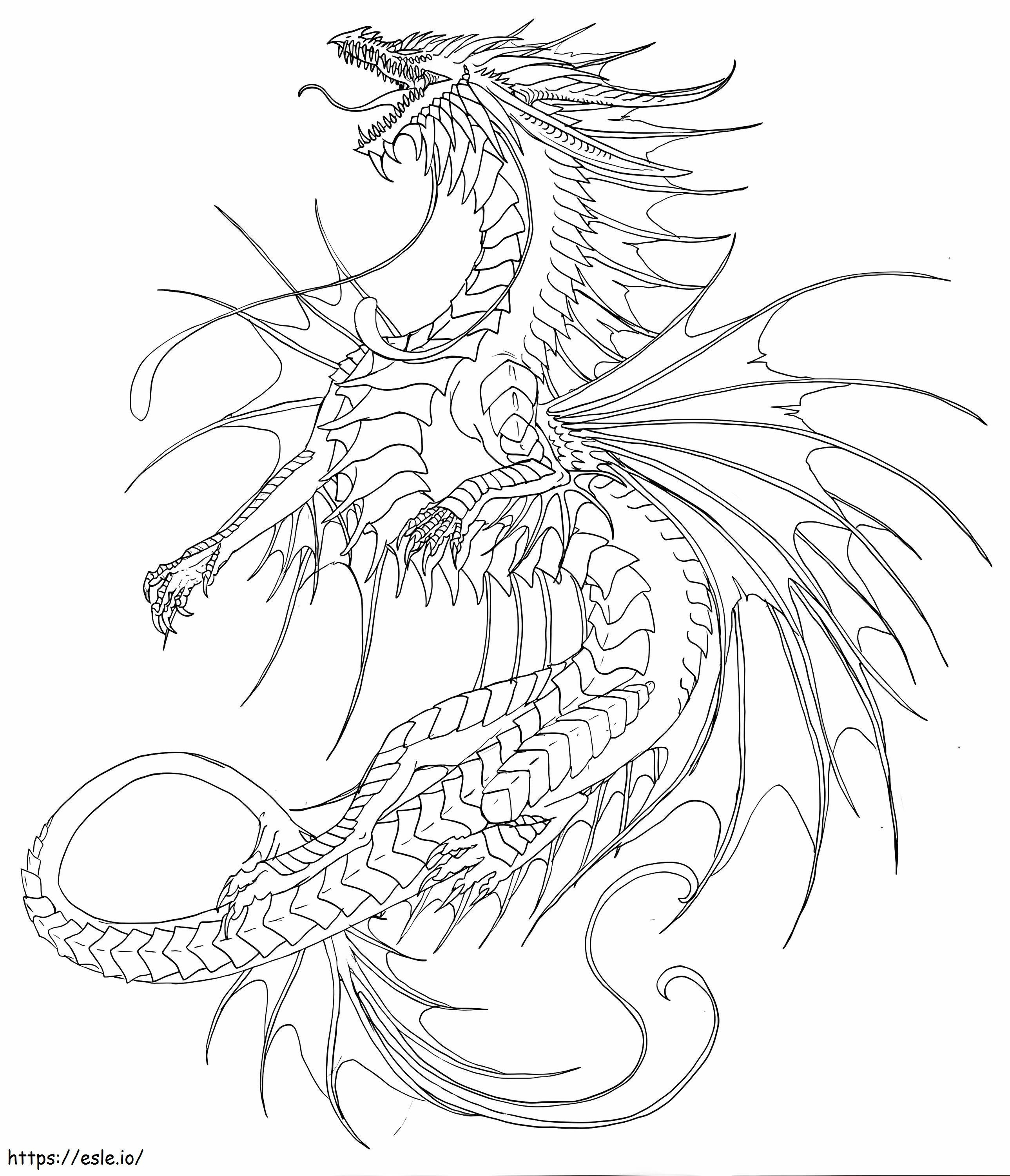 Coloriage Incroyable serpent de mer à imprimer dessin