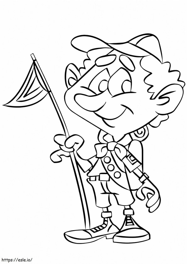 Boy Scout On A Camping Trip coloring page