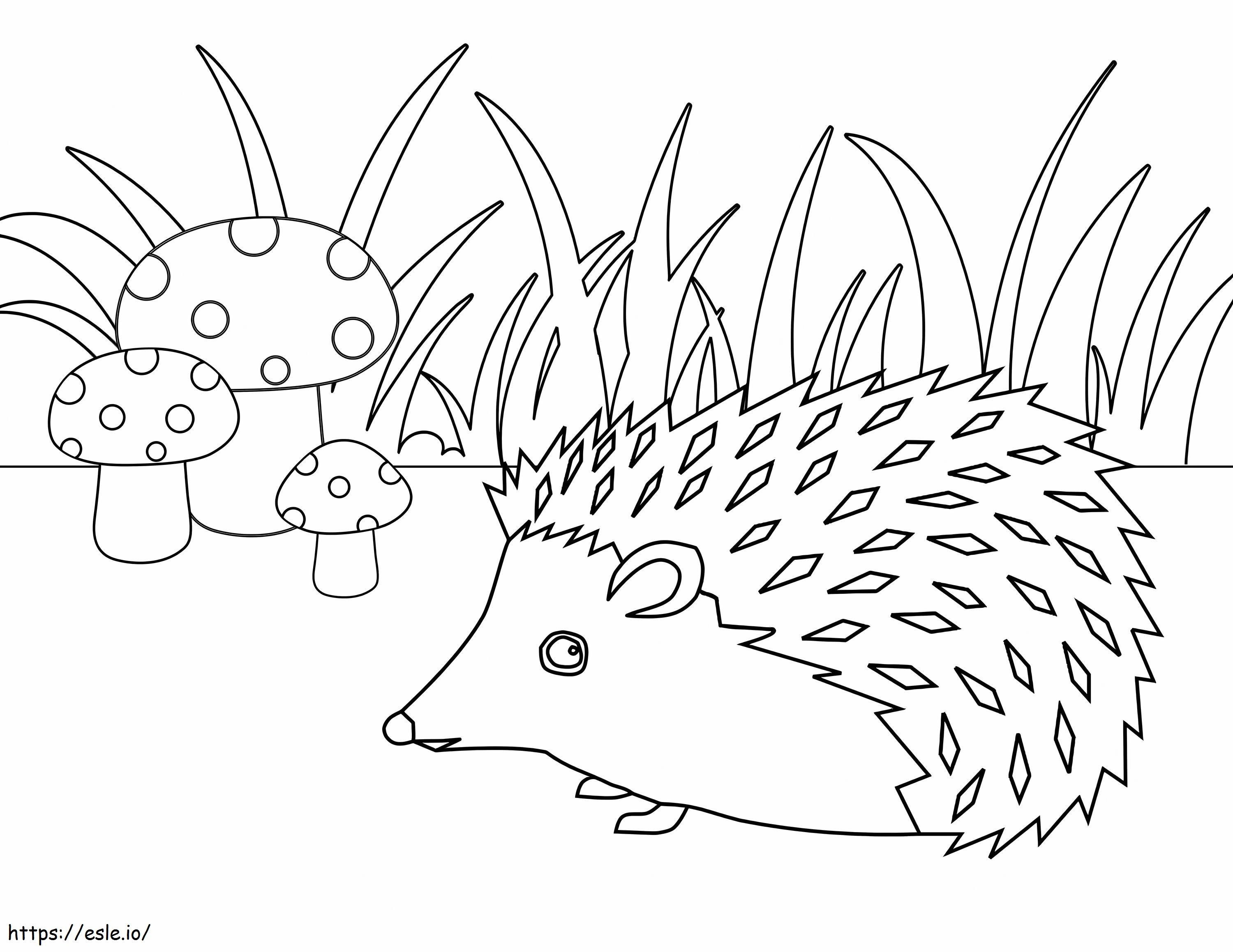 Awesome Hedgehog coloring page