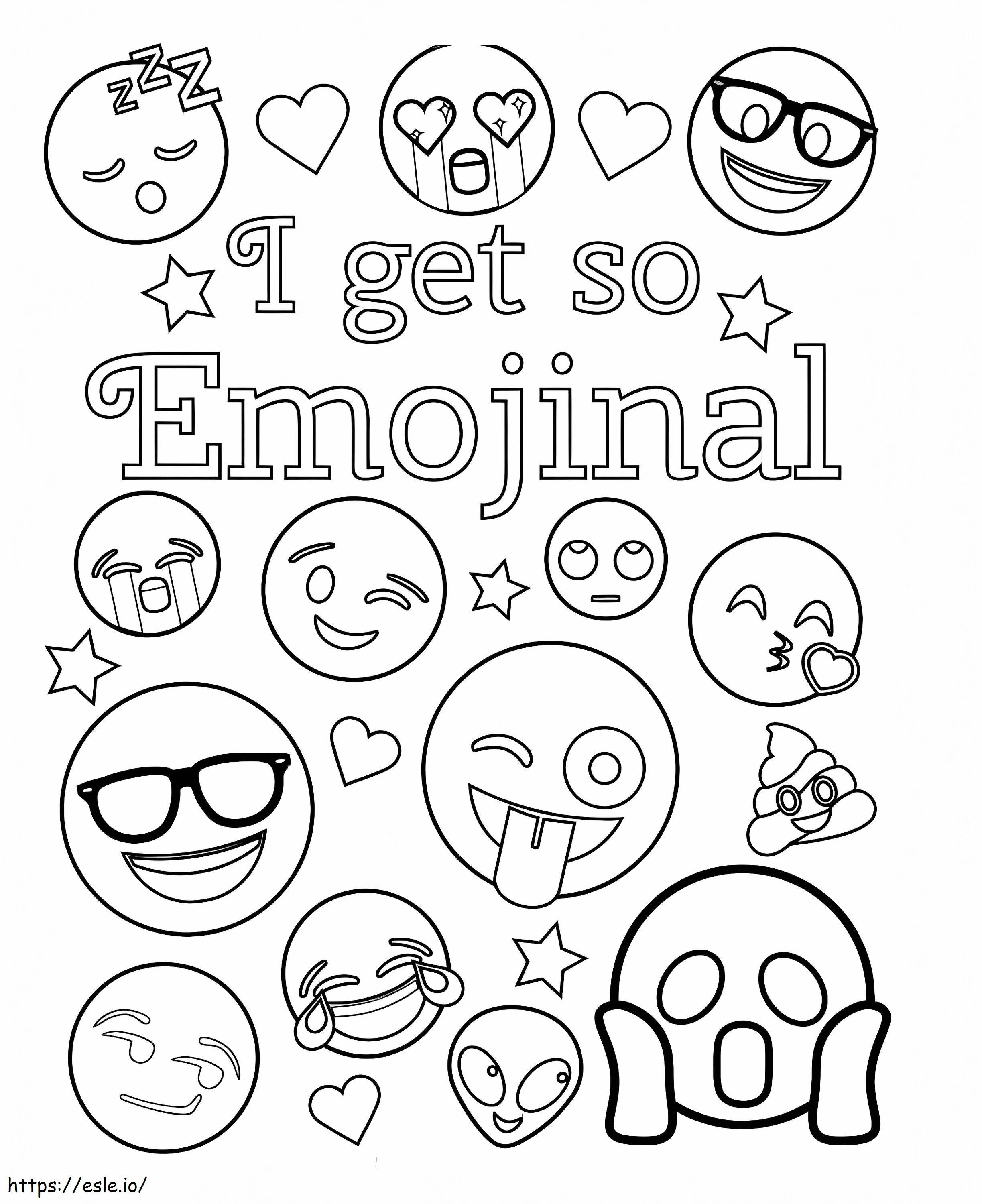 I Get So Emojinal coloring page