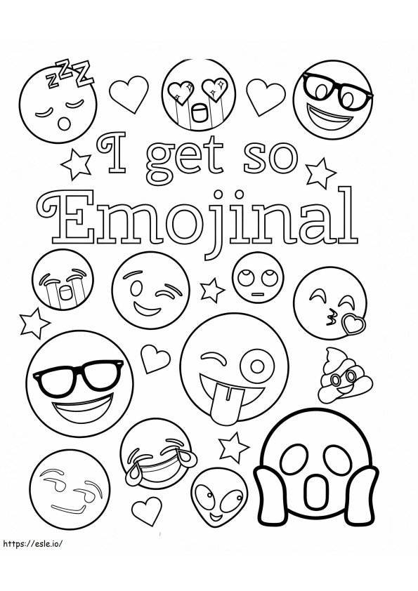I Get So Emojinal coloring page