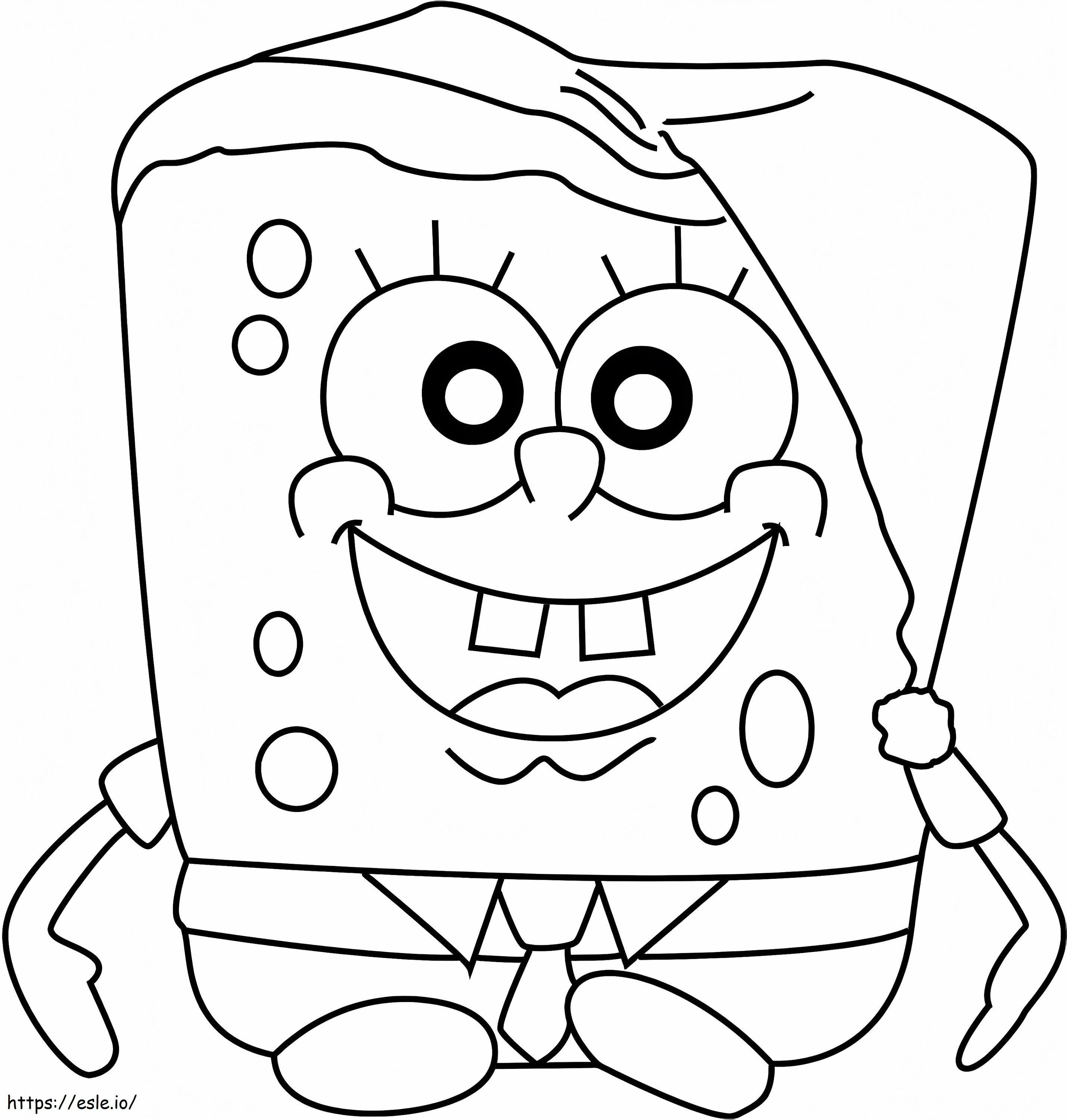 SpongeBob De Crăciun de colorat