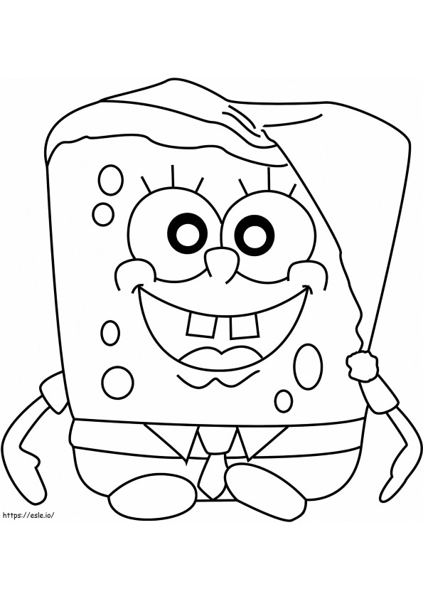 Spongebob At Christmas coloring page