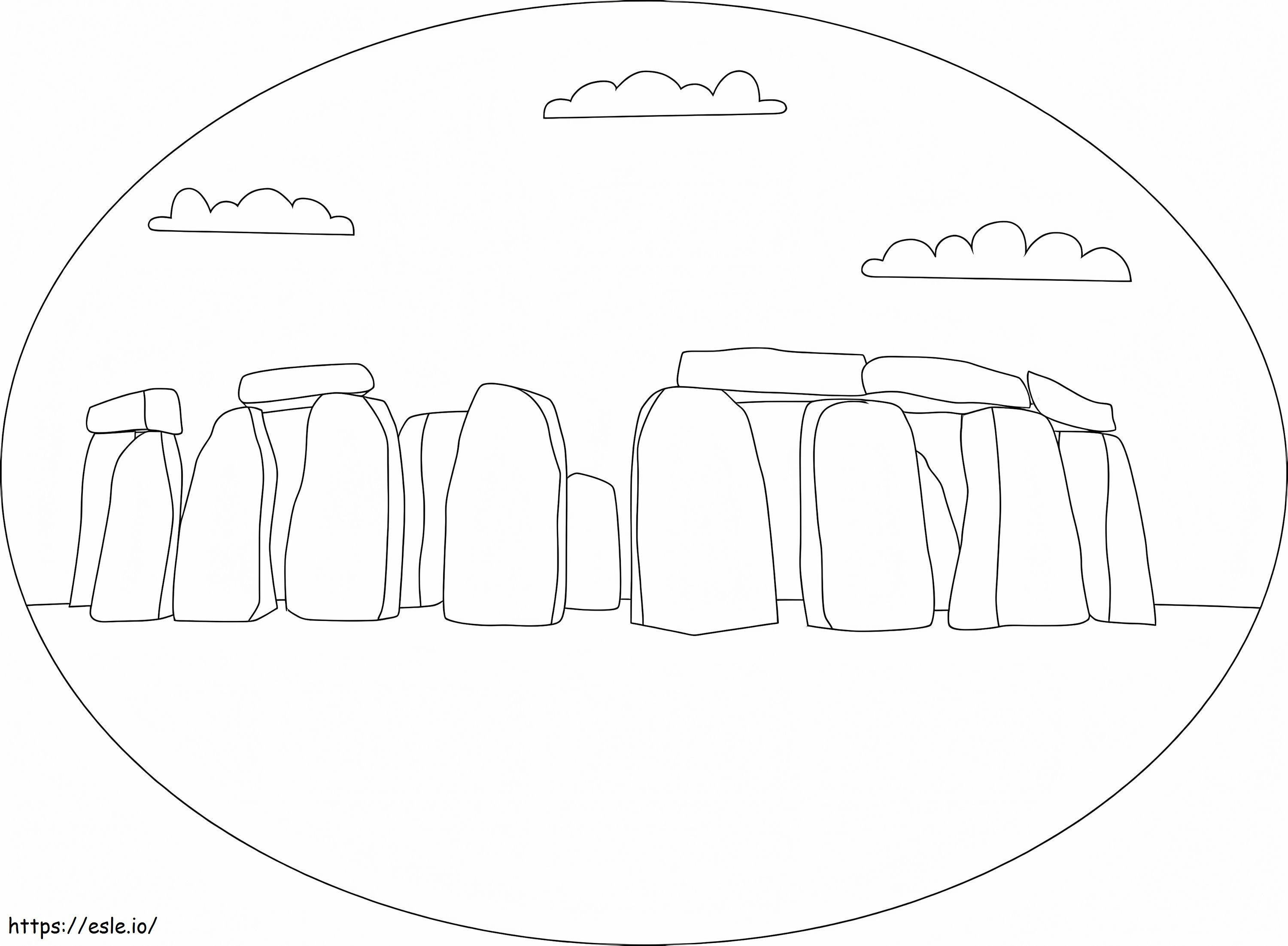 Coloriage Stonehenge 1 à imprimer dessin