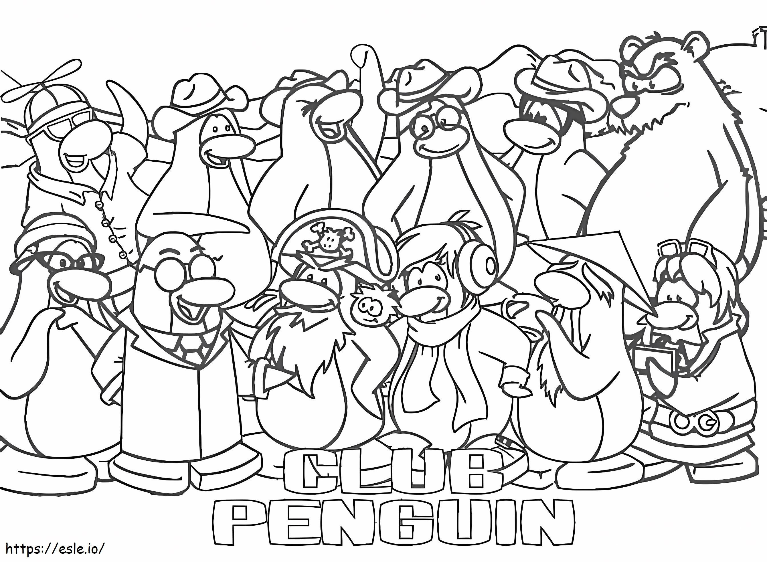 club pinguino 11 para colorear