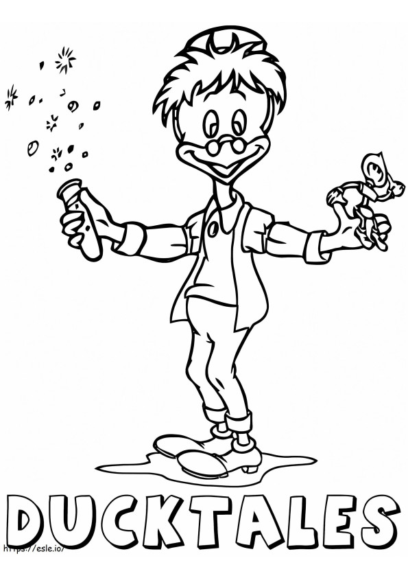 Gyro Gearloose From Ducktales coloring page