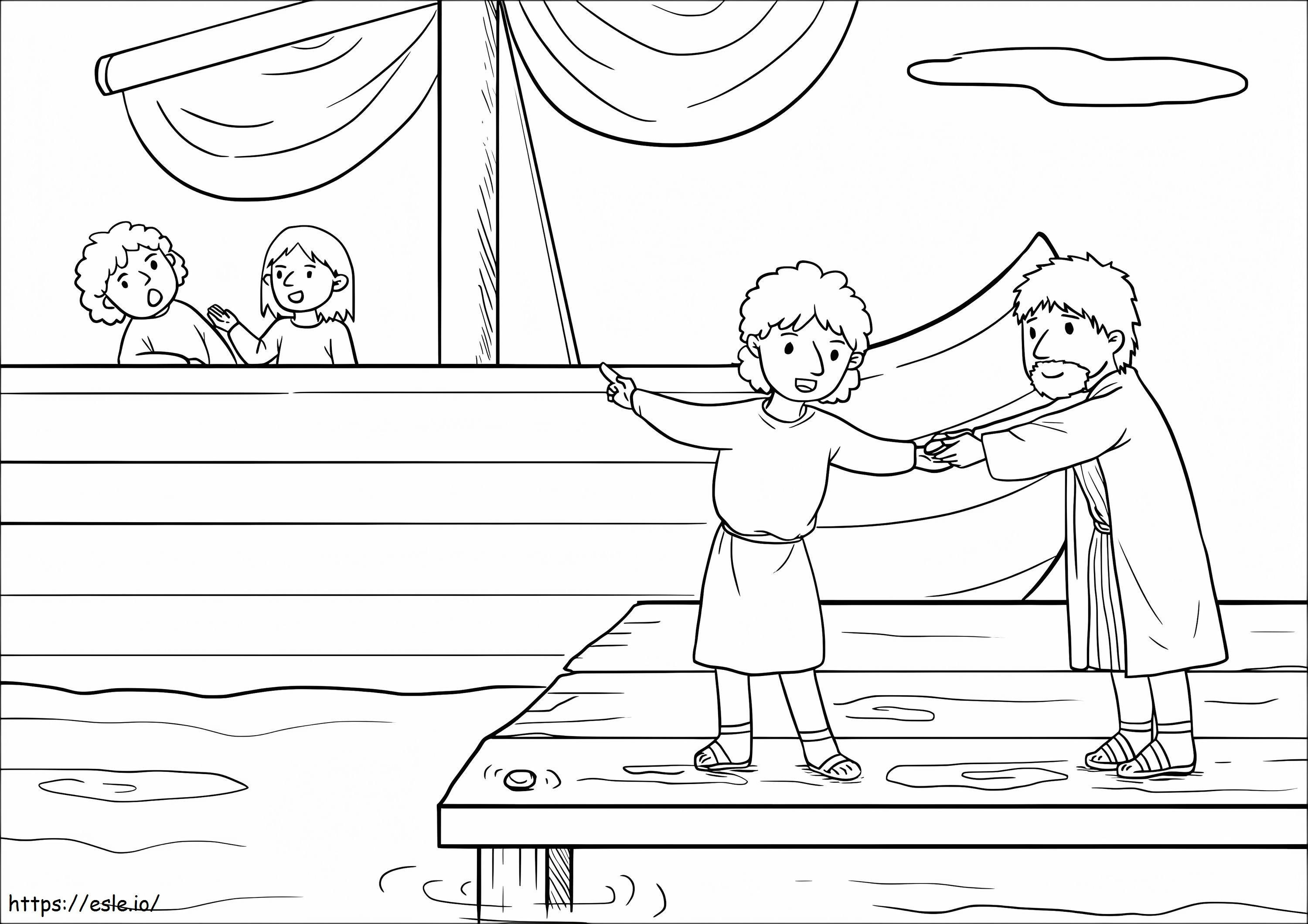 Jonah Went Down To Joppa coloring page