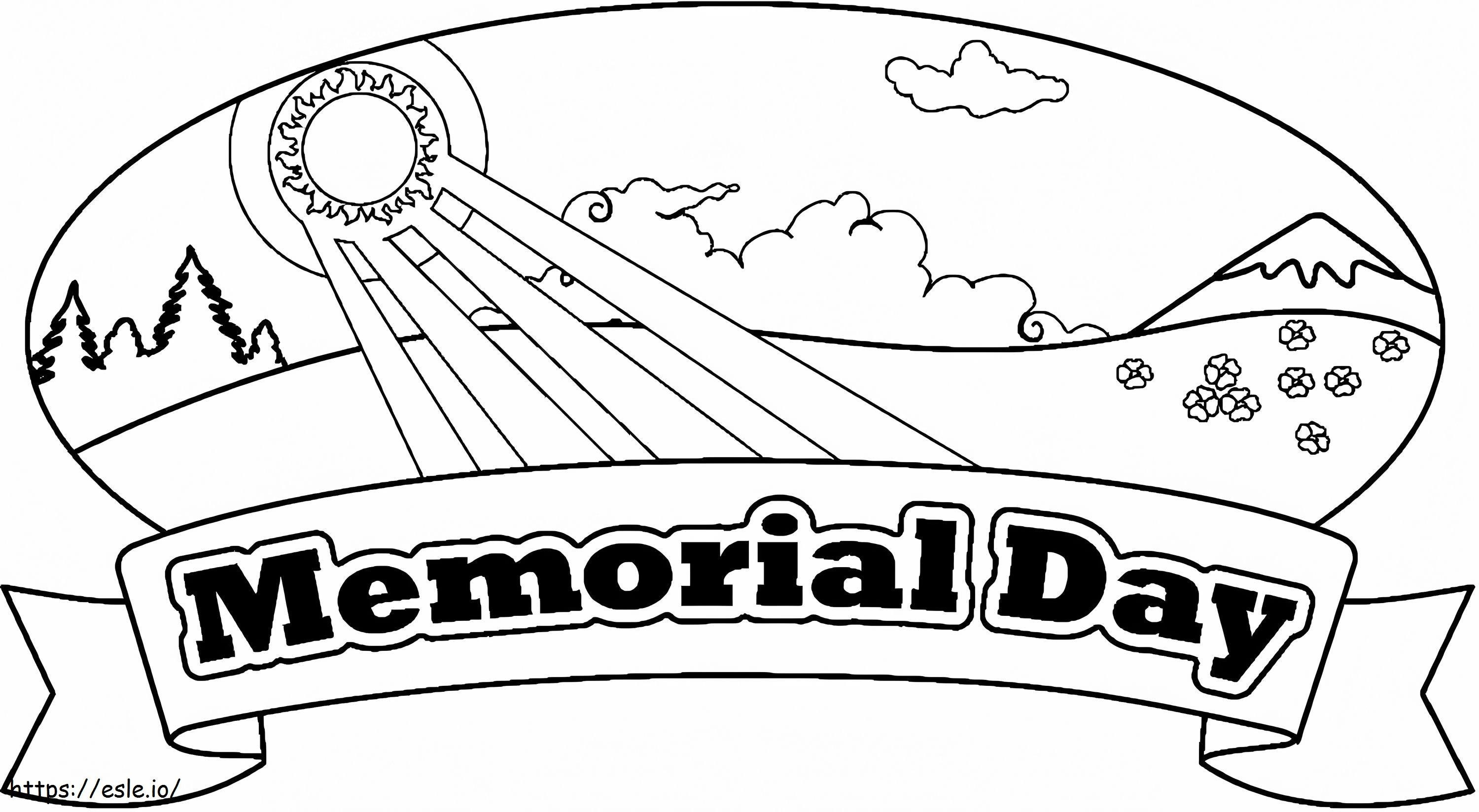 Memorial Day-banner kleurplaat kleurplaat