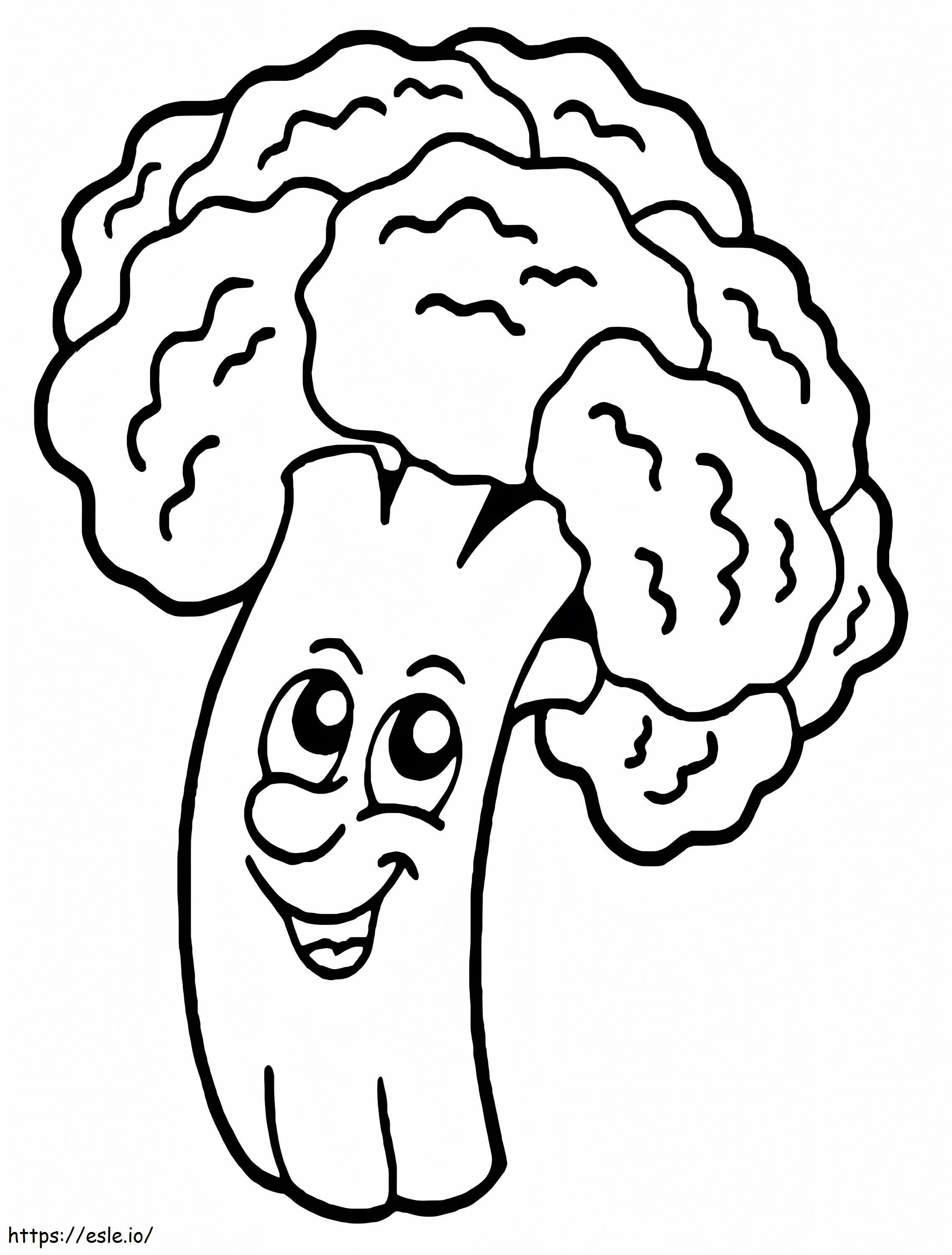 Animated Broccoli coloring page