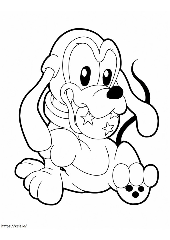 Cute Baby Pluto coloring page