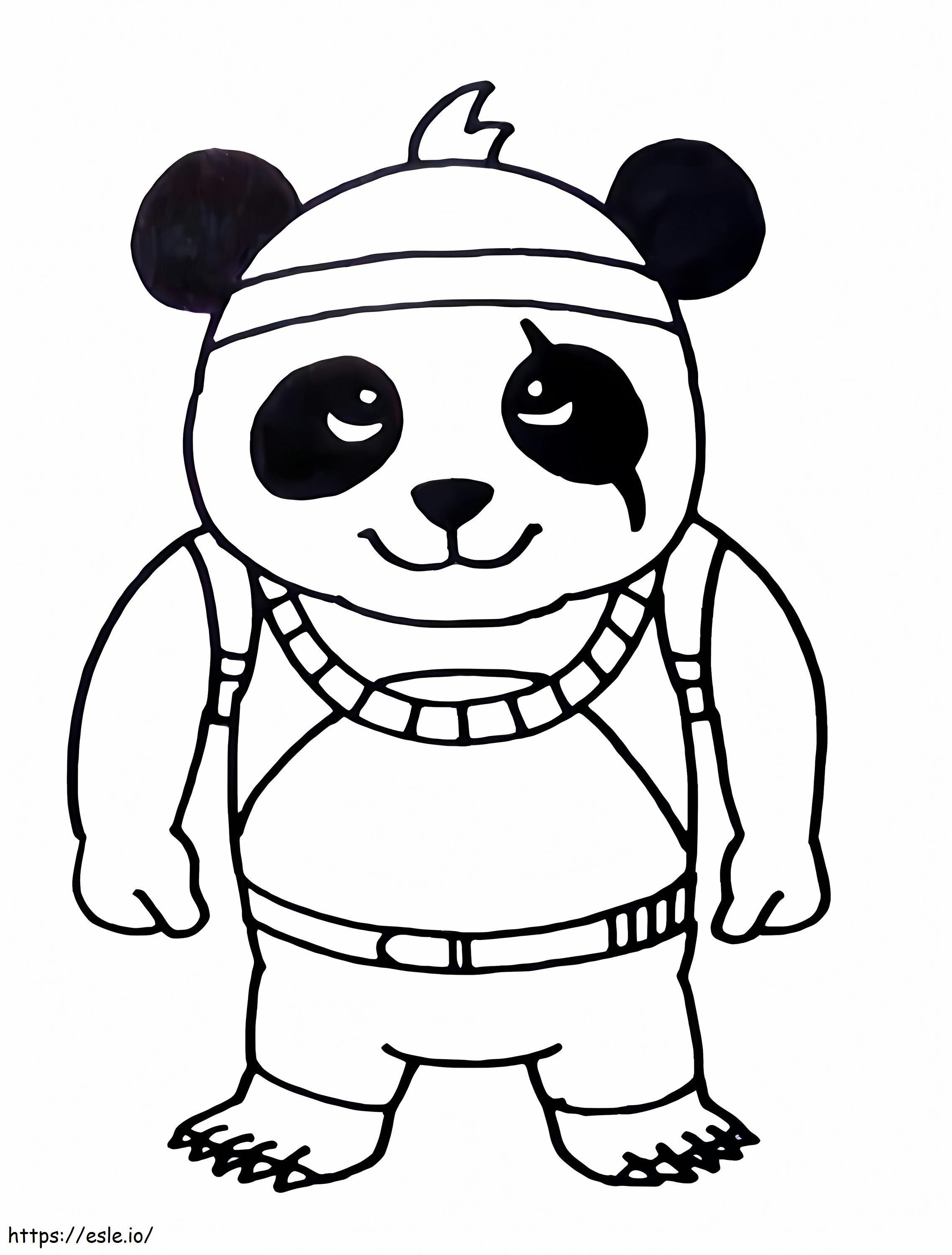 Coloriage Détective Panda Free Fire à imprimer dessin