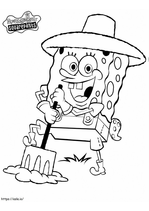 Farmer SpongeBob kolorowanka