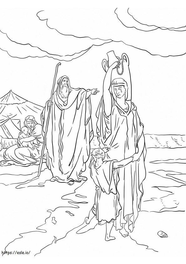The Expulsion Of Hagar And Ishmael coloring page