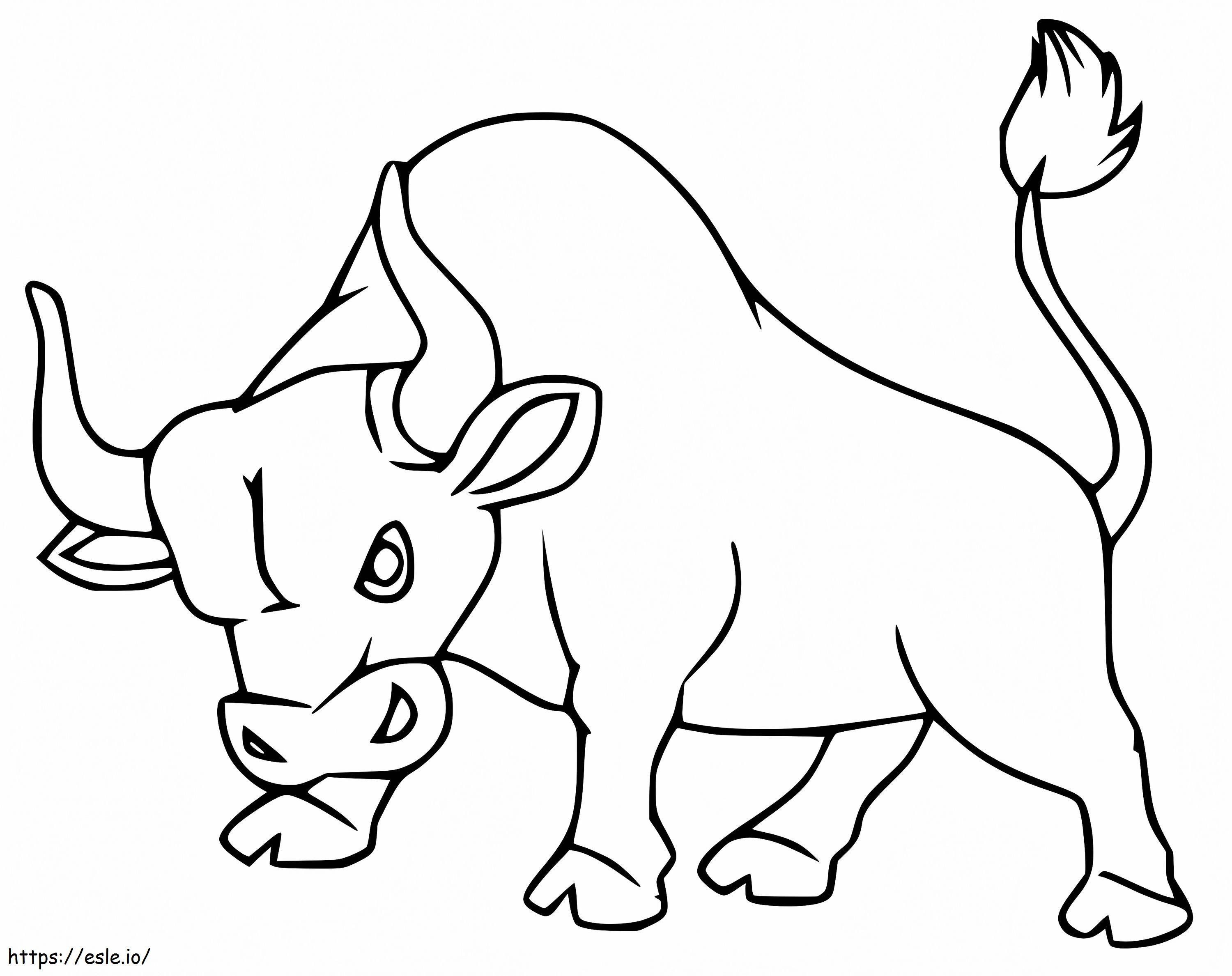 Bull Angry coloring page