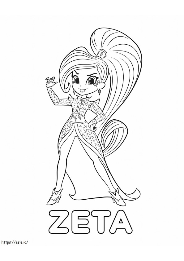 Shimmer And Shine Zeta coloring page