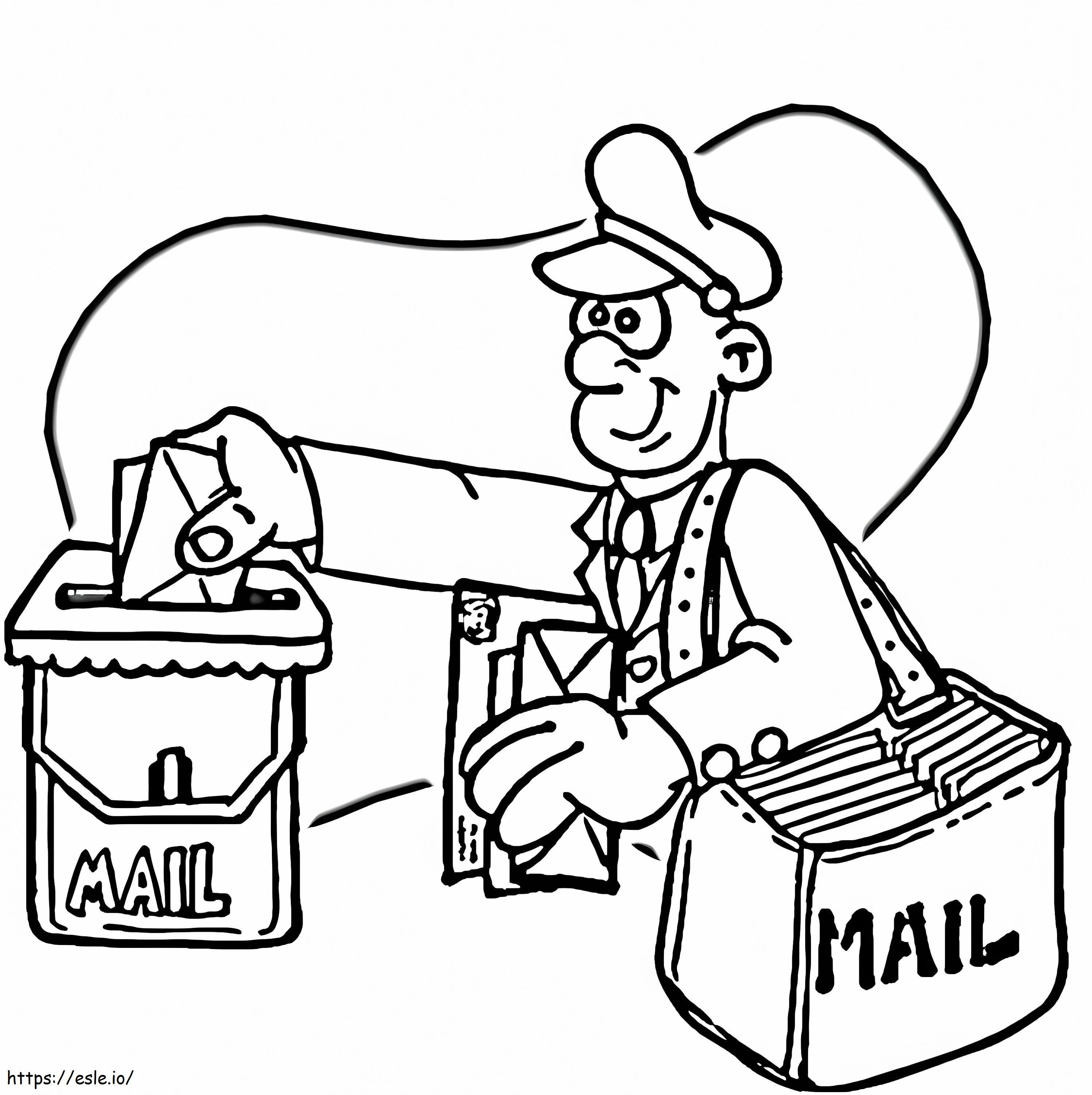 Post Office In Modern Life coloring page