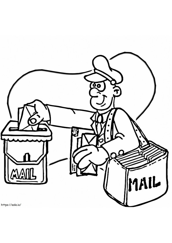 Post Office In Modern Life coloring page