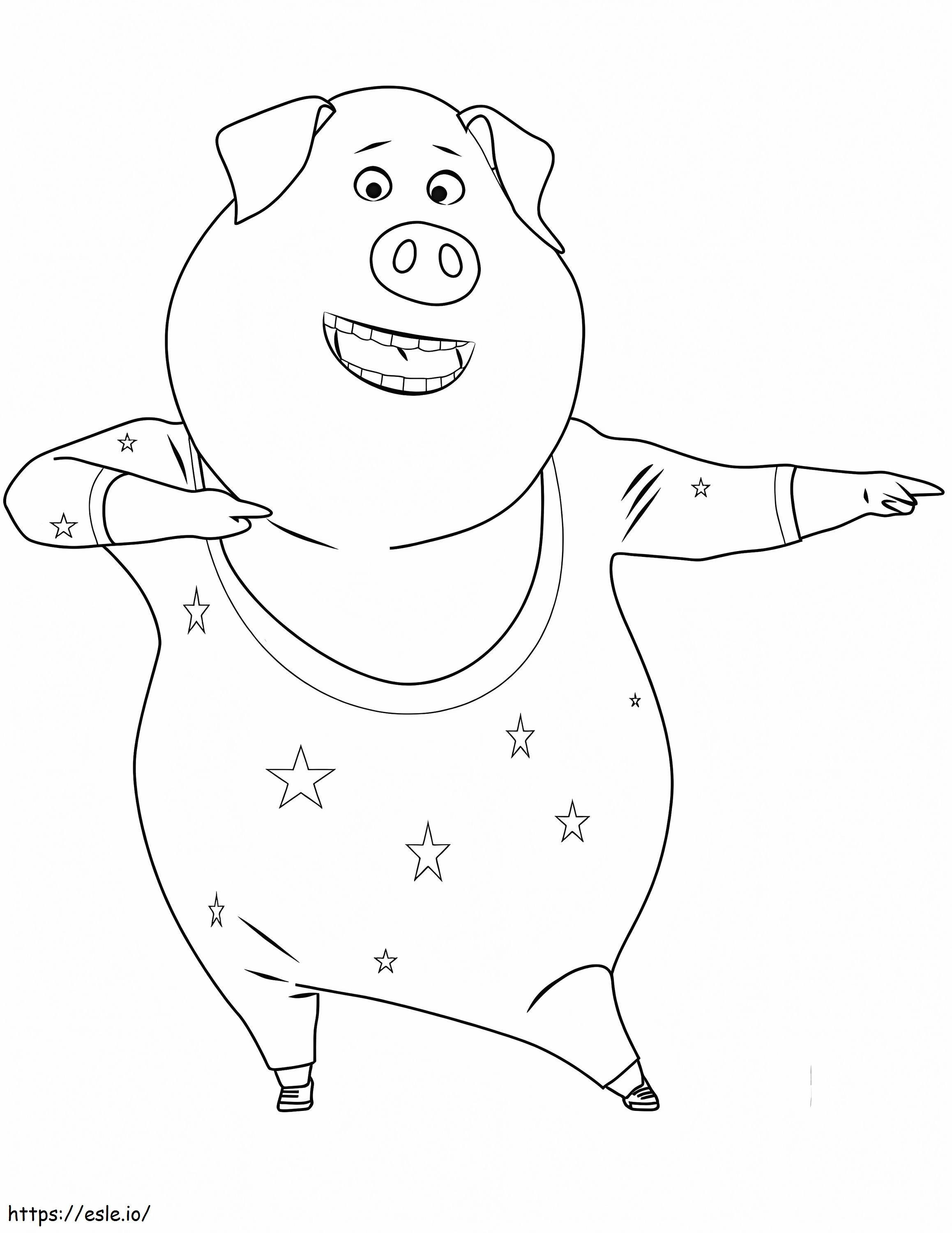 Gunter From Sing Movie coloring page