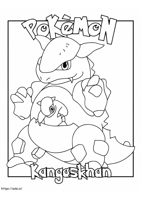 Coloriage Pokémon de Kangaskhan à imprimer dessin