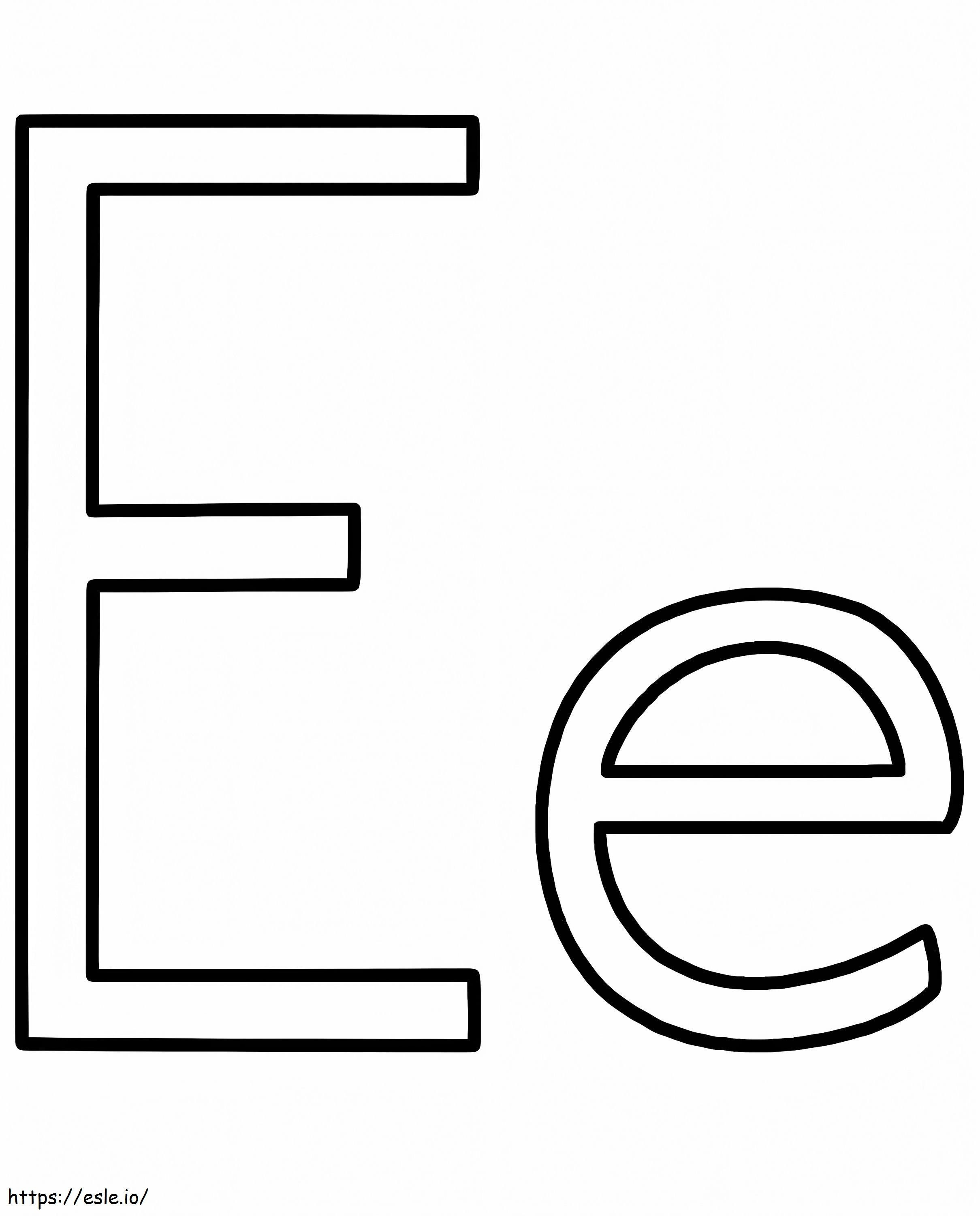 litera E4 kolorowanka