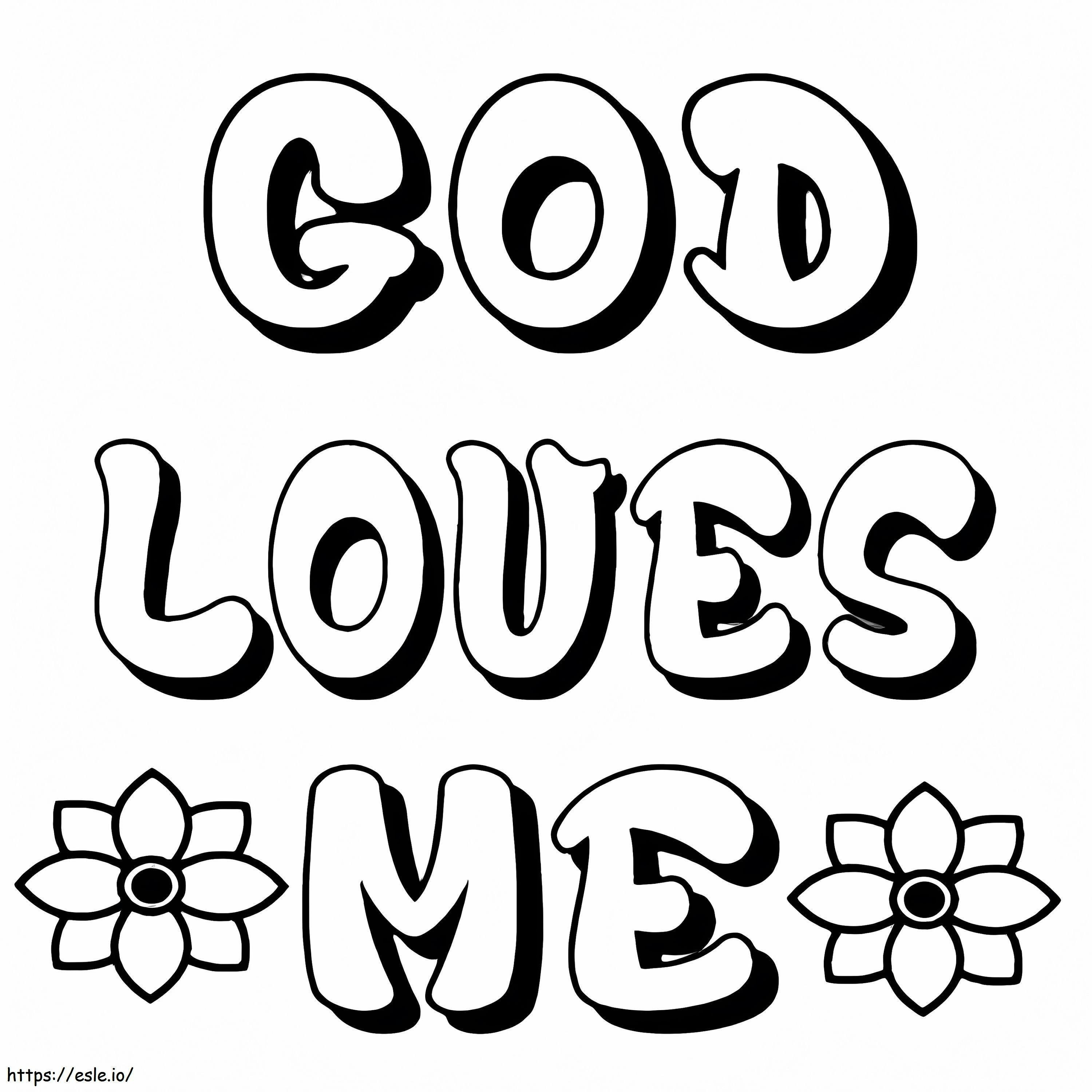 God Loves Me 1 coloring page