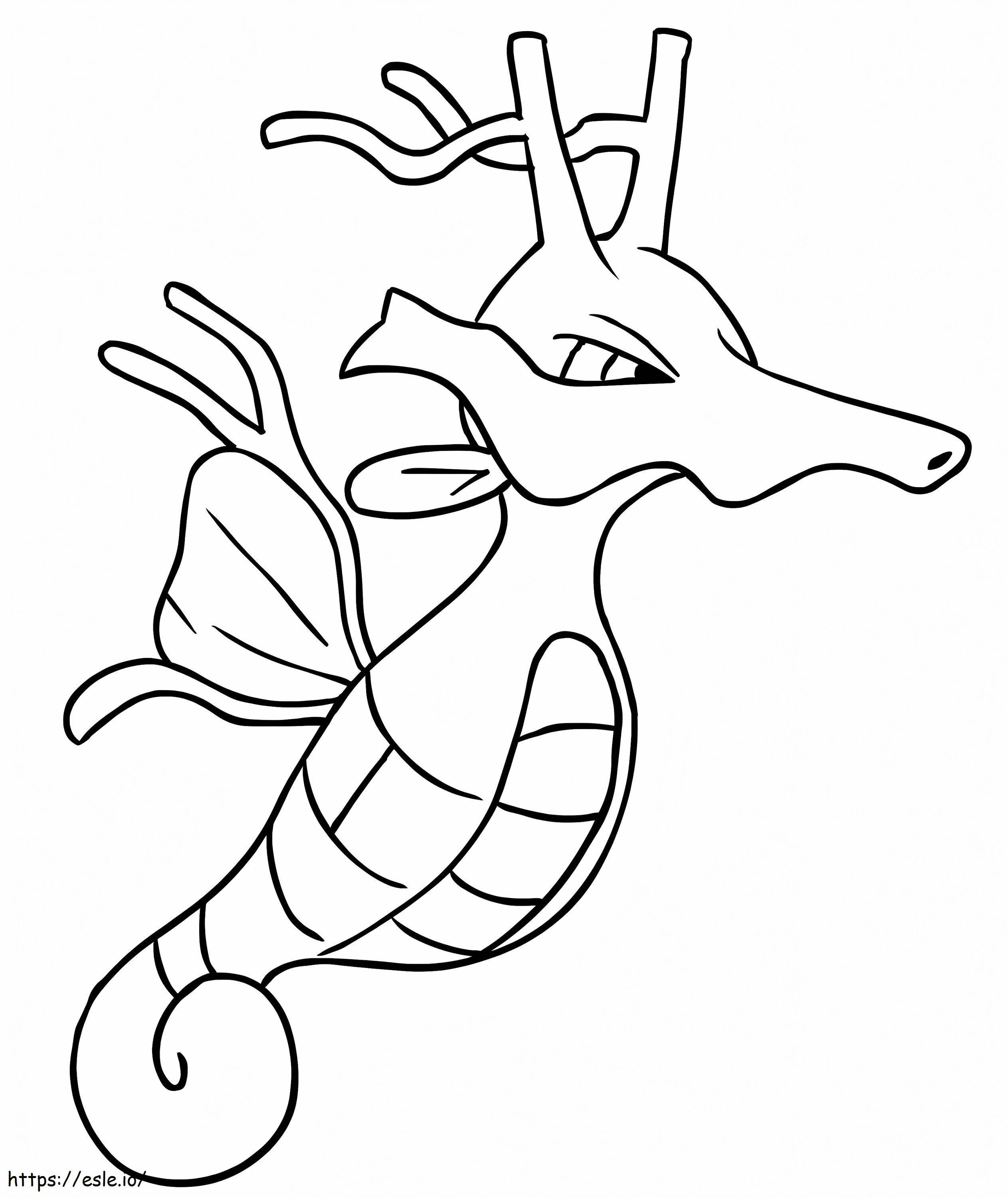 Coloriage Kingdra Pokémon 2 à imprimer dessin