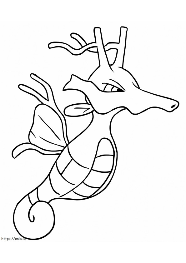 Coloriage Kingdra Pokémon 2 à imprimer dessin