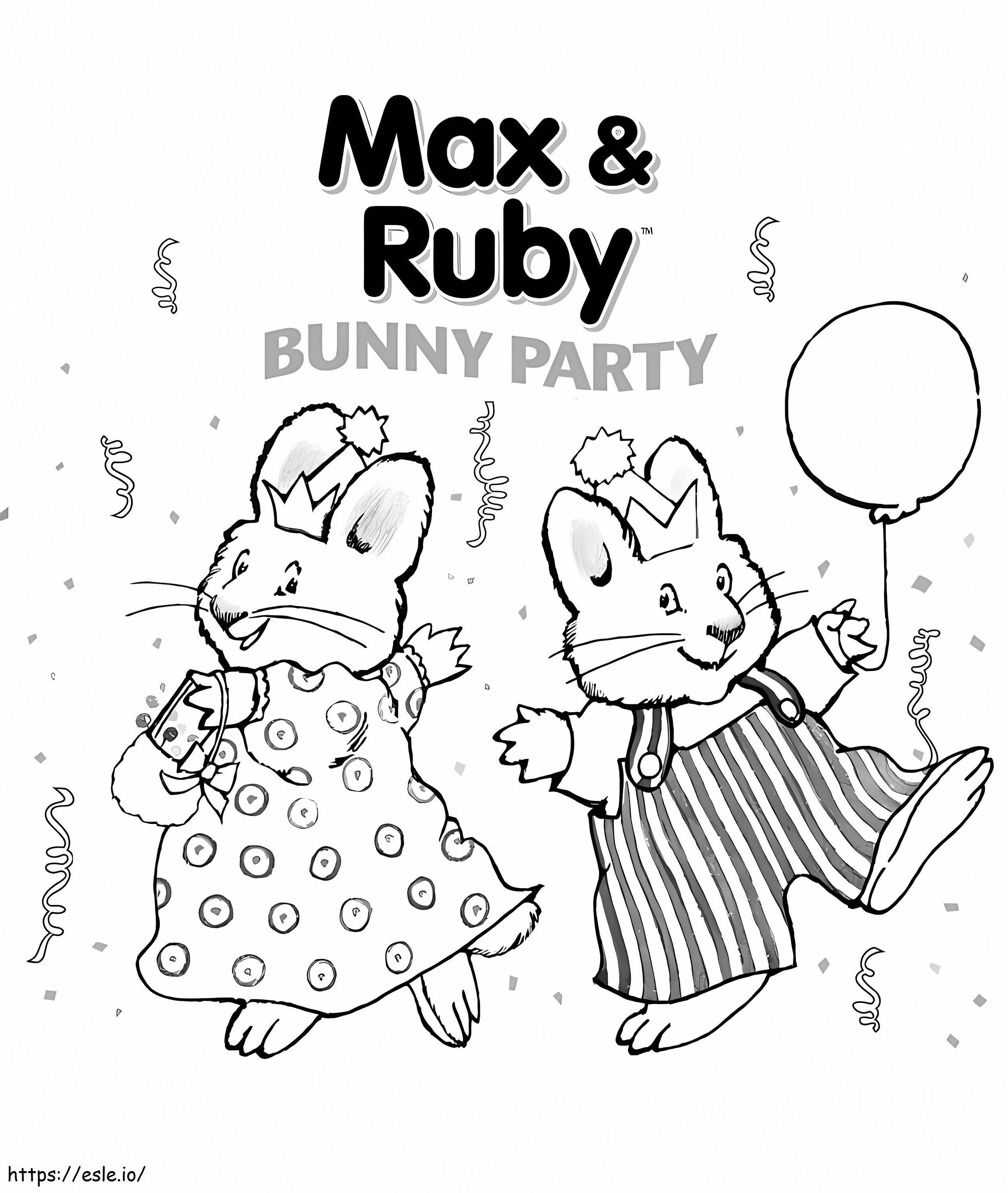 Festa di Max e Ruby da colorare