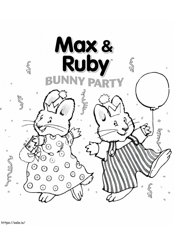 Max And Ruby Party coloring page