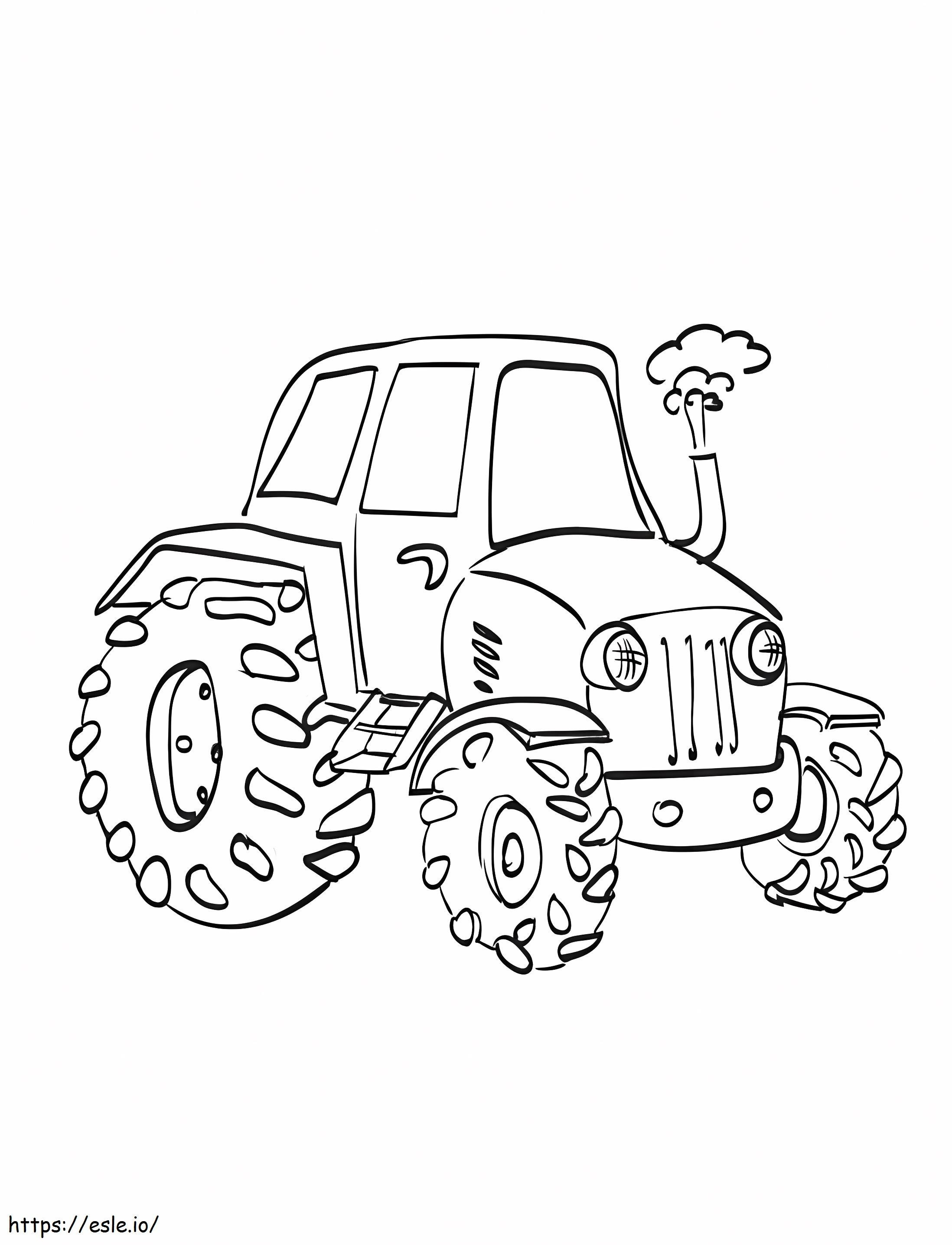 Dirty Tractor coloring page