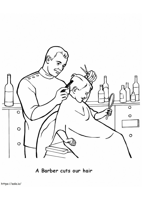 A Barber coloring page