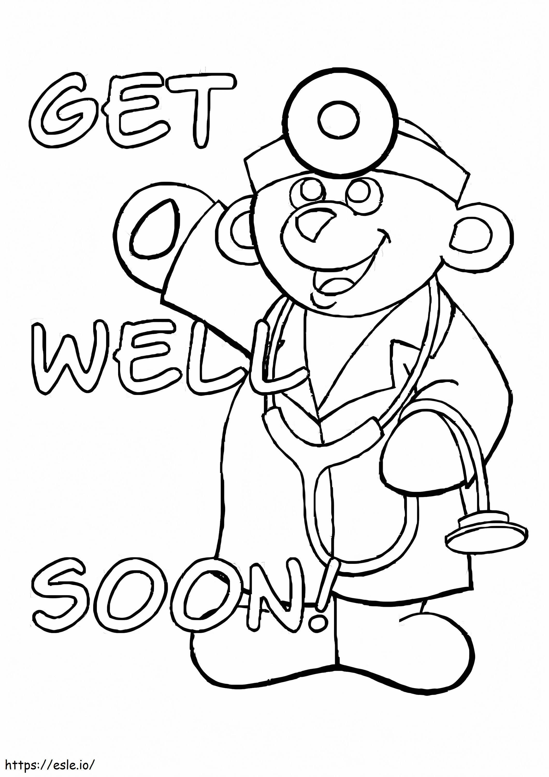 Get Well Soon Doctor coloring page