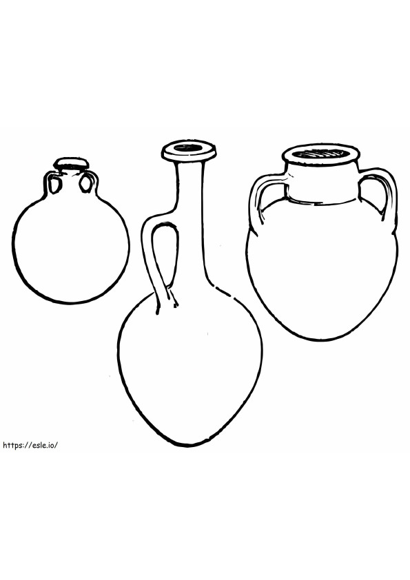 Vaze antice de colorat