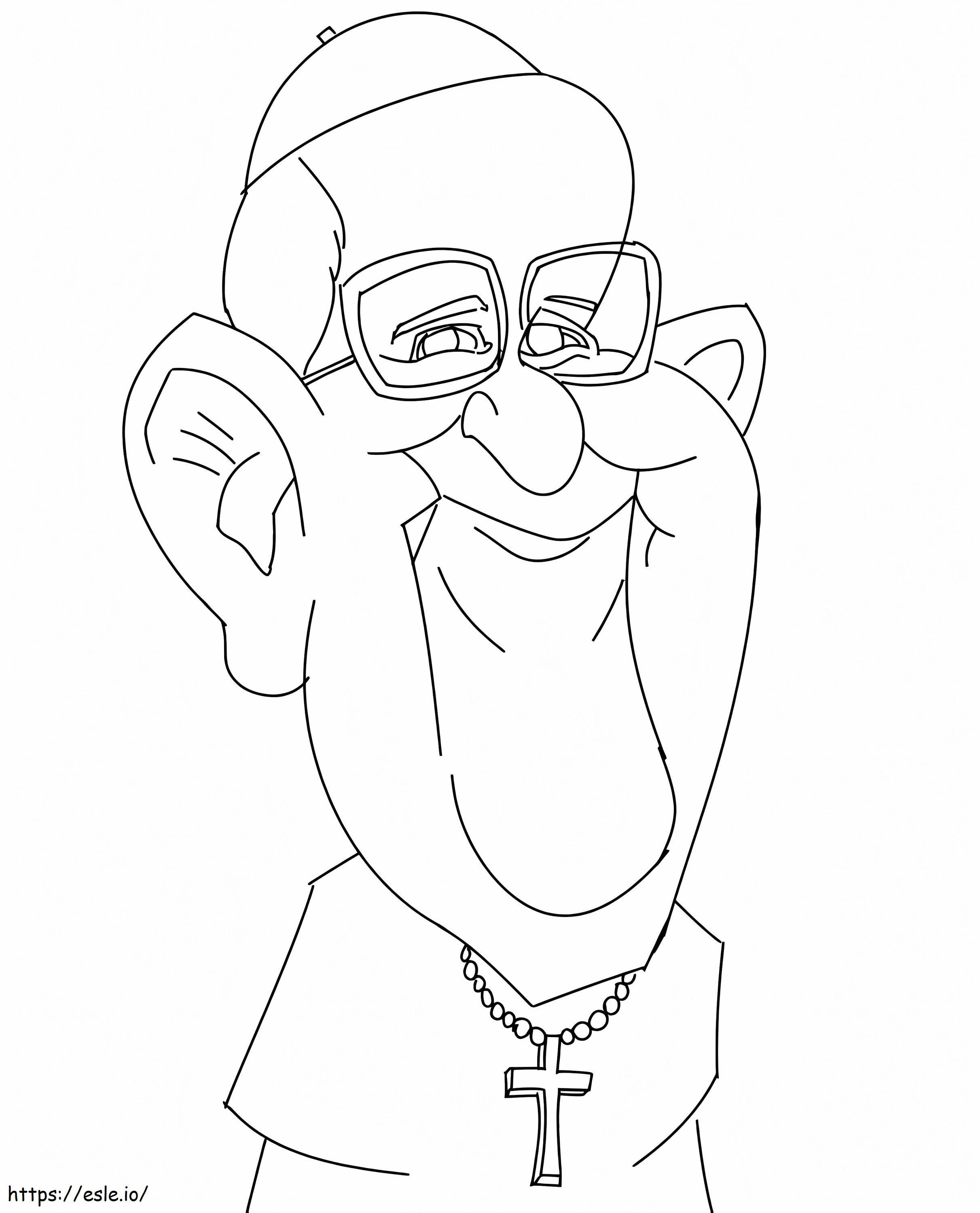 Free Printable Pope Francis coloring page