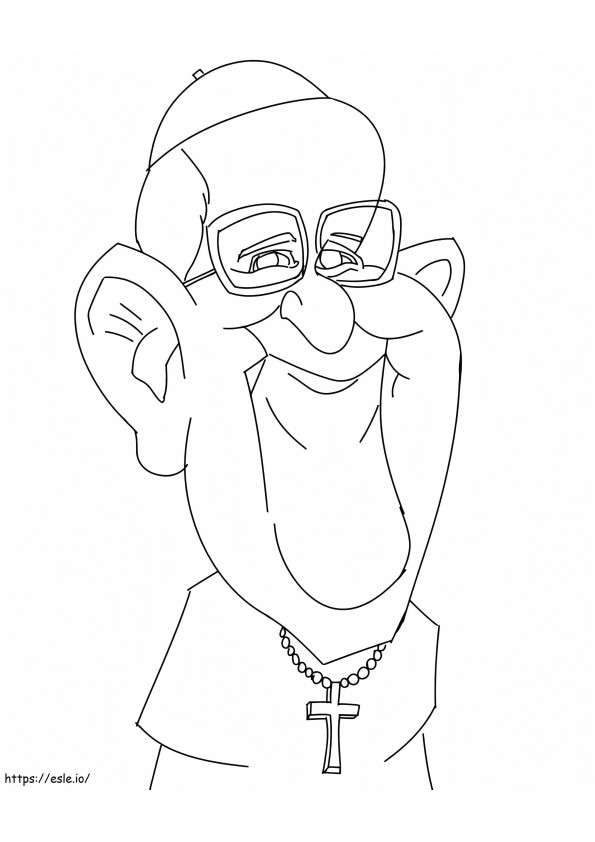 Free Printable Pope Francis coloring page