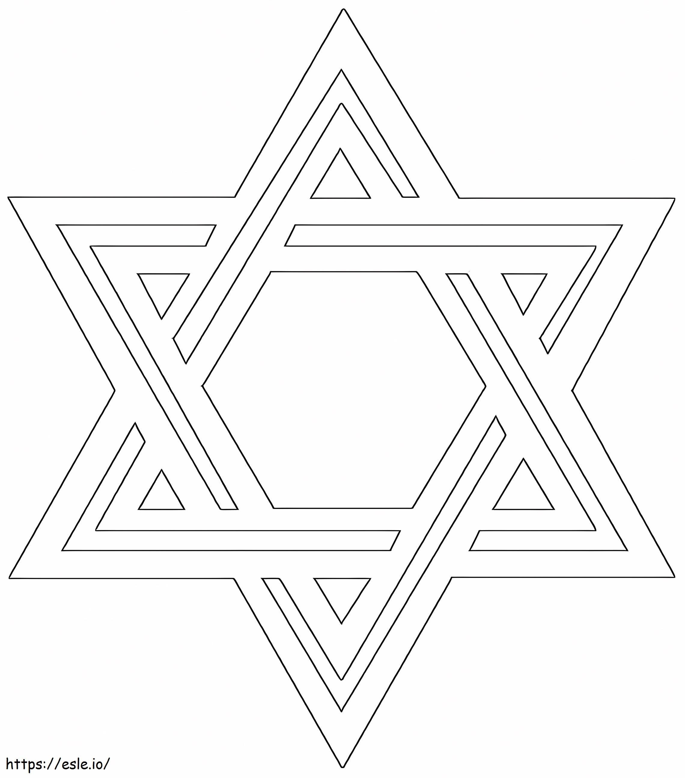 Rosh Hashanah -symboli värityskuva