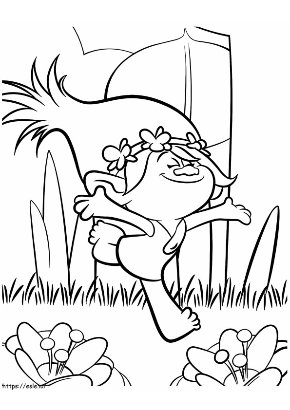 Happy Poppy coloring page