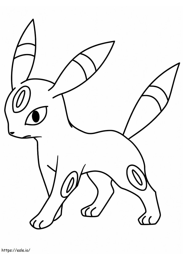 Coloriage Umbreon dans Pokemon à imprimer dessin