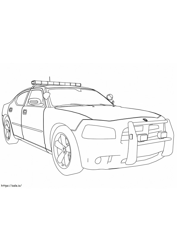 carro de polícia 17 para colorir