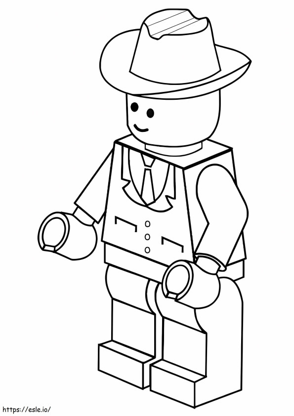 Lego-liikemies värityskuva