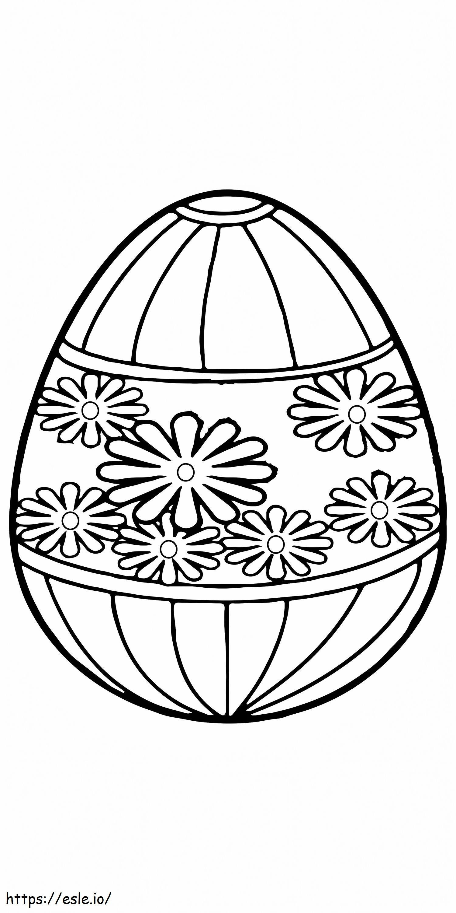 Motivi floreali per uova di Pasqua stampabili 10 da colorare